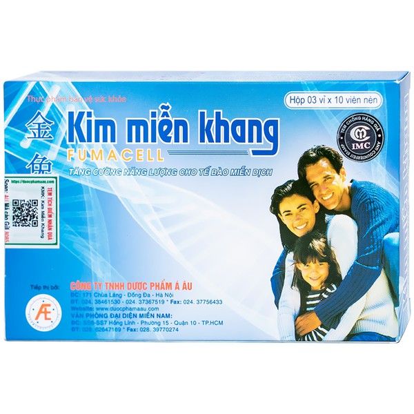 Viên uống Kim Miễn Khang IMC tăng cường năng lượng cho tế bào miễn dịch (30 viên)