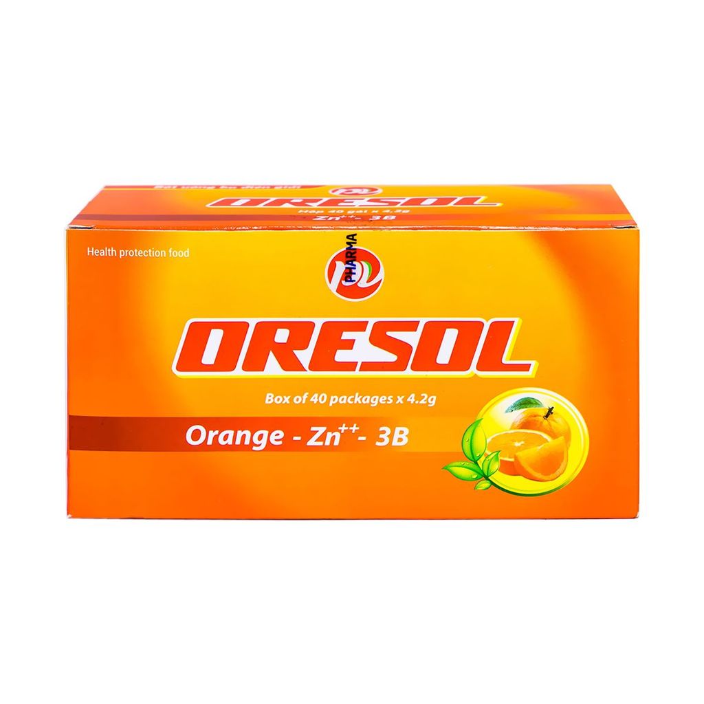 Bột pha Oresol Cam Phúc Vinh giúp bù nước và chất điện giải (4,2g x 40 gói)