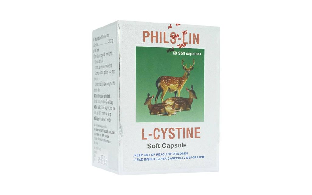Thuốc Phis-Lin L-Cystine Phil Inter điều trị viêm da, sạm, tàn nhang (12 vỉ x 5 viên)