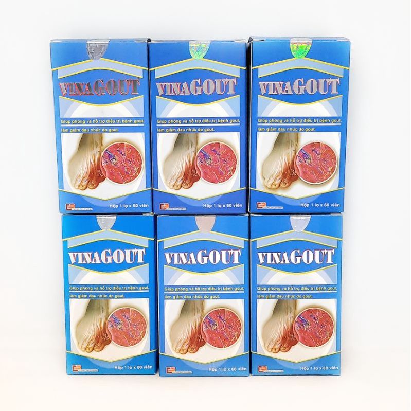 Vinagout (lọ 60viên) - Phòng ngừa bệnh Gout - Giảm đau nhức do Gout
