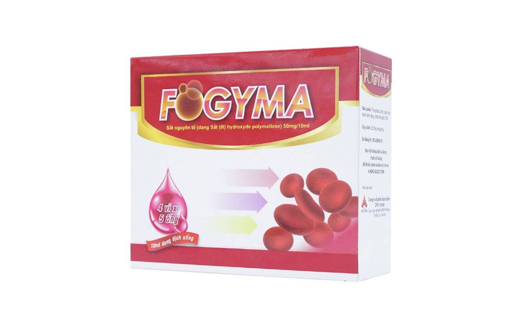 Thuốc Fogyma CPC1 điều trị thiếu máu do thiếu sắt (4 vỉ x 5 ống)