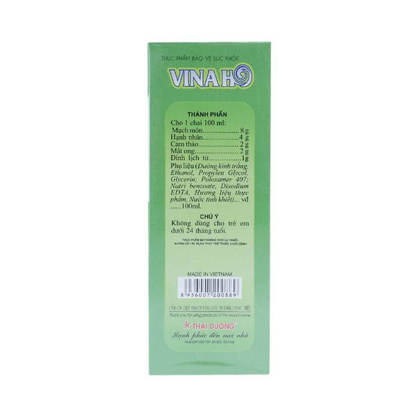 Vinaho Thái Dương thảo dược hỗ trợ trị viêm họng (100ml)