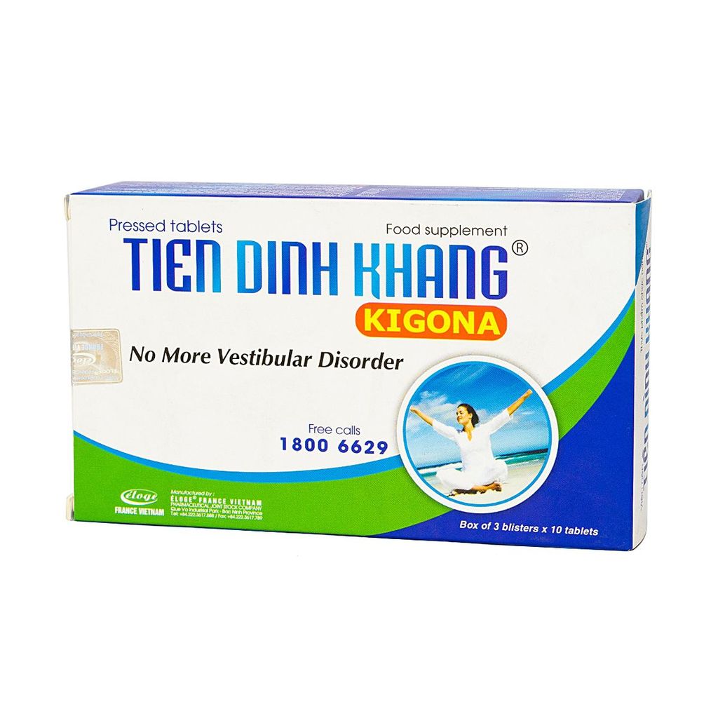 Viên Uống Tiền Đình Khang Kigona Eloge Hỗ Trợ Lưu Thông Máu, Giảm Rối Loạn Tiền Đình (30 Viên)