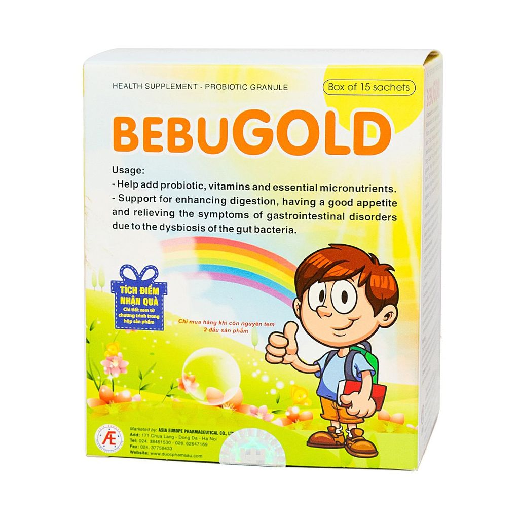 Cốm vi sinh BebuGold IMC giúp bổ sung lợi khuẩn, vitamin và khoáng chất (15 gói)