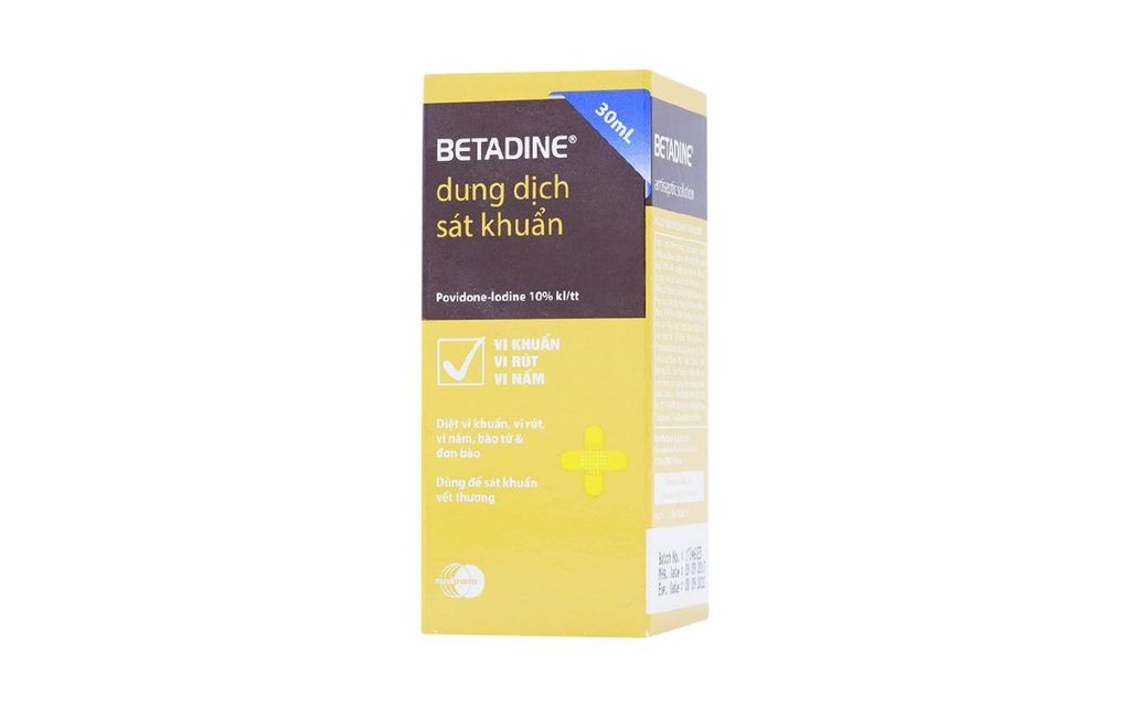 Dung dịch Betadine Antiseptic Solution sát khuẩn vết thương, bề mặt (30ml)