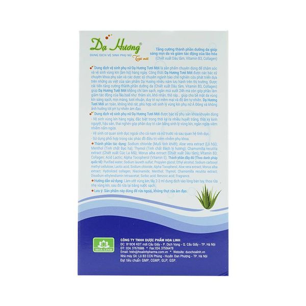 Dung dịch vệ sinh phụ nữ Dạ Hương Hoa Linh làm sạch nhẹ nhàng và dưỡng da (100ml)