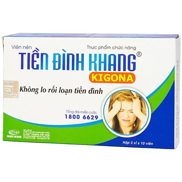 Viên Uống Tiền Đình Khang Kigona Eloge Hỗ Trợ Lưu Thông Máu, Giảm Rối Loạn Tiền Đình (30 Viên)
