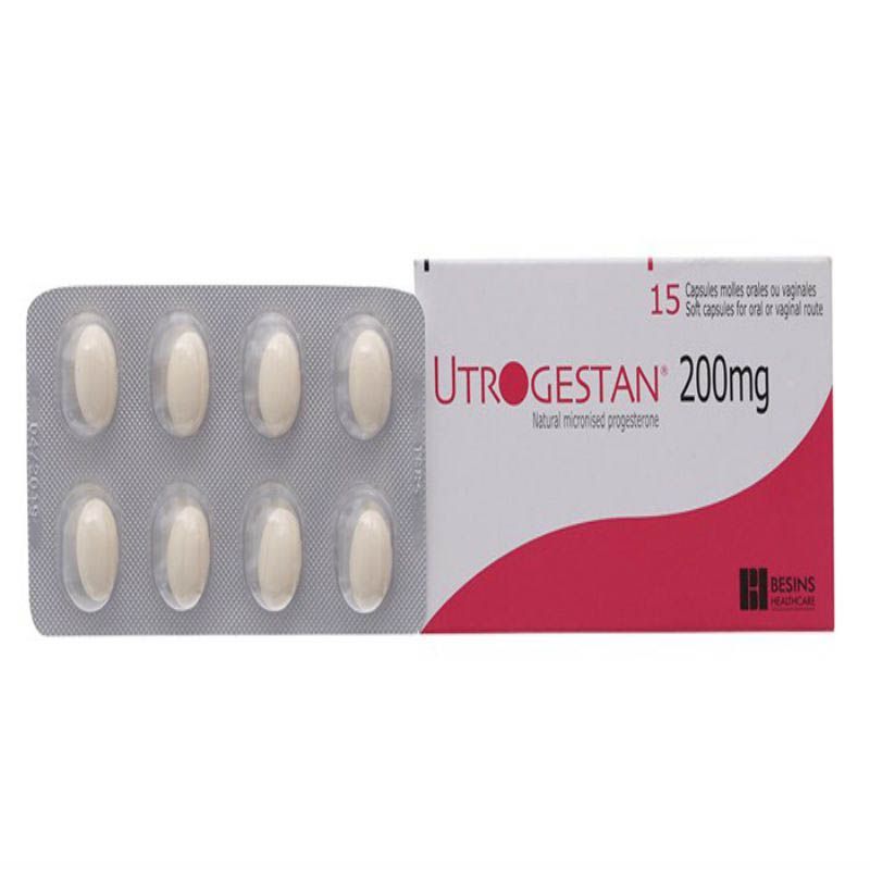 Thuốc Utrogestan 200mg Besins điều trị các rối loạn do thiếu progesterone (15 viên)