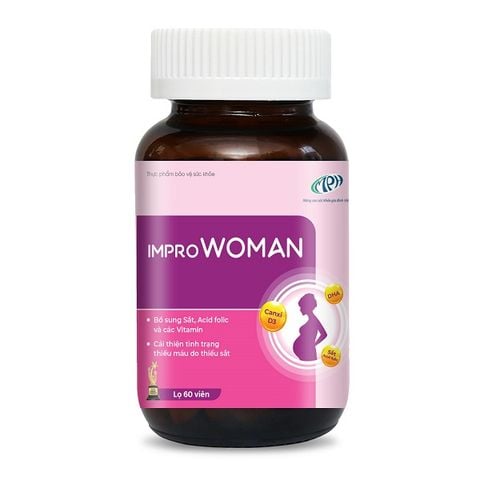 Thực phẩm bổ sung Vitamin tổng hợp cho bà bầu ImproWoman lọ 60 viên