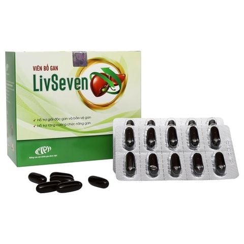 Viên uống bổ gan, giải độc gan Livseven New - Arginine, diệp hạ châu, Actiso giúp mát gan giải độc - Hộp 100 viên