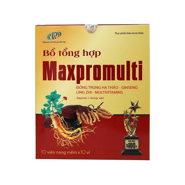 Viên bổ tổng hợp Maxpromulti bồi bổ sức khỏe, tăng cường hệ miễn dịch - Hộp 100 viên