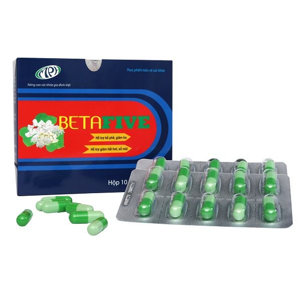 Viên uống cảm cúm Betafive hỗ trợ giảm nhanh các triệu trứng cảm mạo, cảm cúm, cảm lạnh - Hộp 100 viên