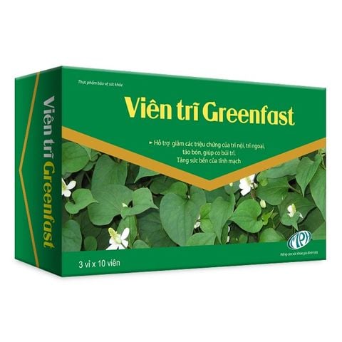 Viên uống hỗ trợ tăng sức bền thành mạch, giảm các triệu chứng của trĩ GreenFast- Hộp 30 viên