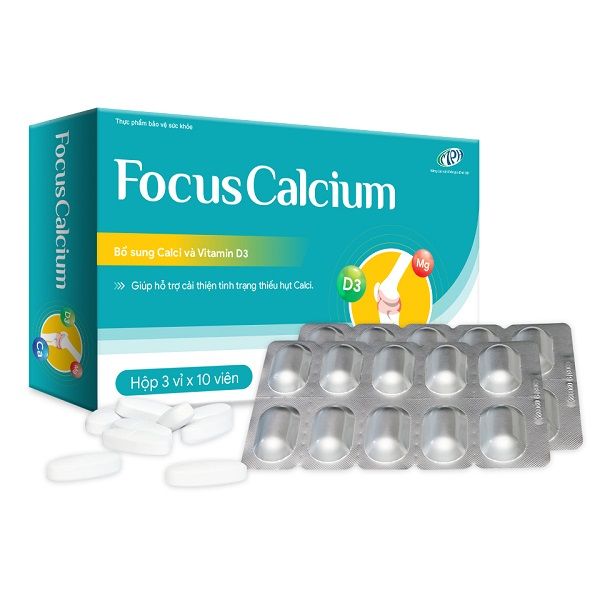 Viên Canxi Focus Calcium vỉ 30 viên
