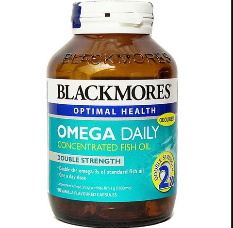 Viên dầu cá Blackmores Omega Daily Concentrated Fish Oil bổ sung omega 3, nâng cao sức khỏe (90 viên)