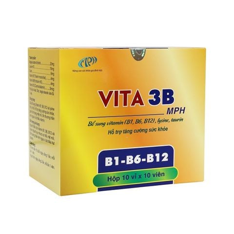 Viên uống Vitamin tổng hợp Vita 3B bổ sung Vitamin nhóm B - Hộp 100 viên