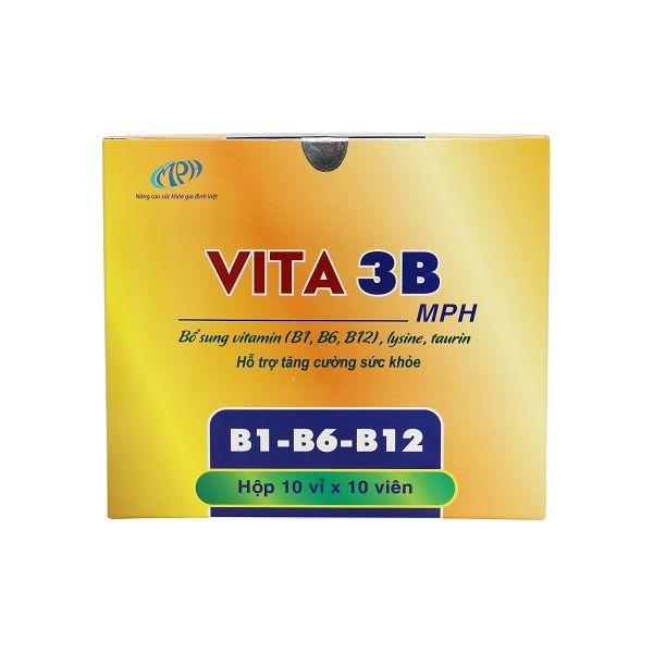 Viên uống Vitamin tổng hợp Vita 3B bổ sung Vitamin nhóm B - Hộp 100 viên
