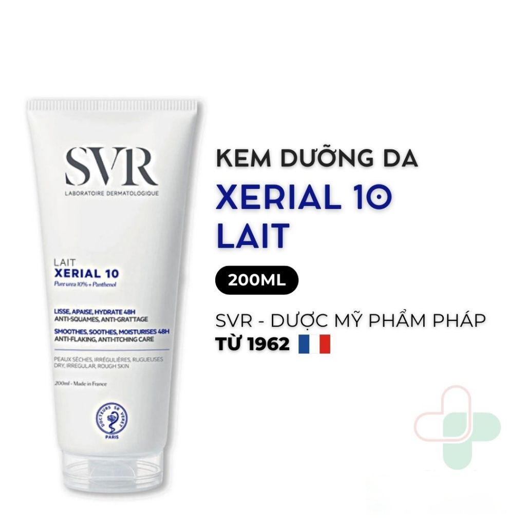 Kem dưỡng da toàn thân dành cho da khô SVR Xerial 10 Lait Corps 200ml