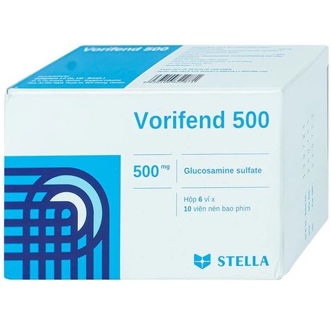 Thuốc Vorifend 500 Stella giảm triệu chứng của thoái hoá khớp gối (6 vỉ x 10 viên)