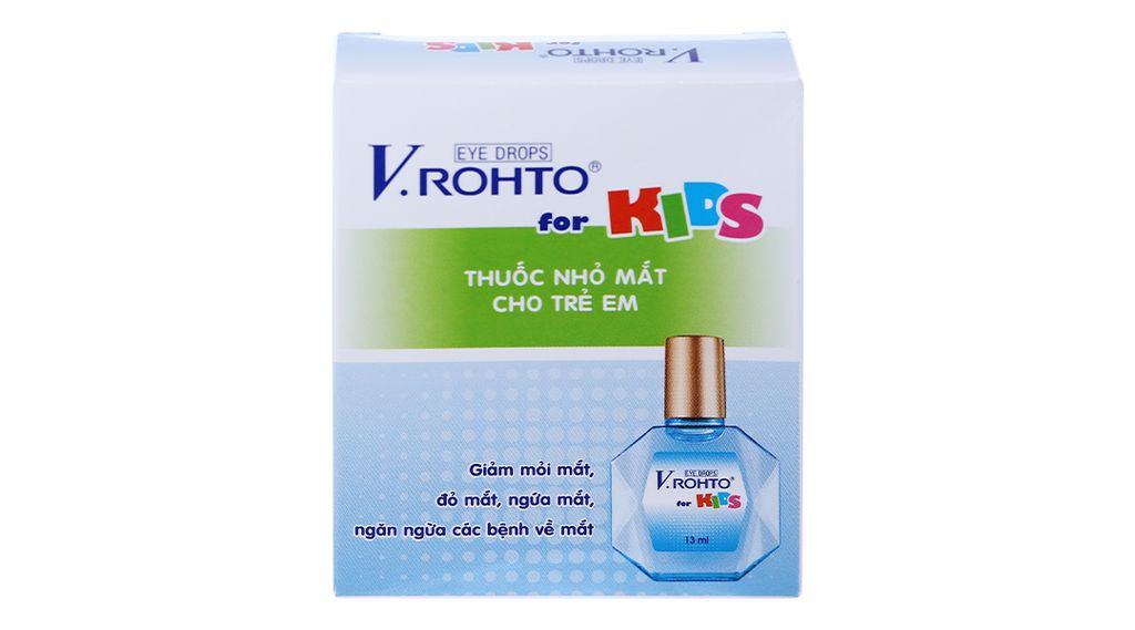 Dung dịch nhỏ mắt V.Rohto For Kids giảm mỏi mắt, sung huyết kết mạc lọ 13ml