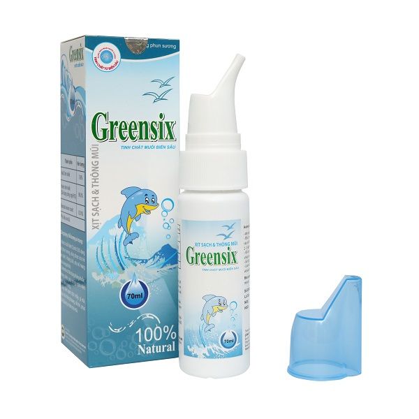 Lọ xịt mũi vệ sinh mũi GreenSix kháng khuẩn, kháng viêm, giúp phòng ngừa viêm mũi, viêm xoang