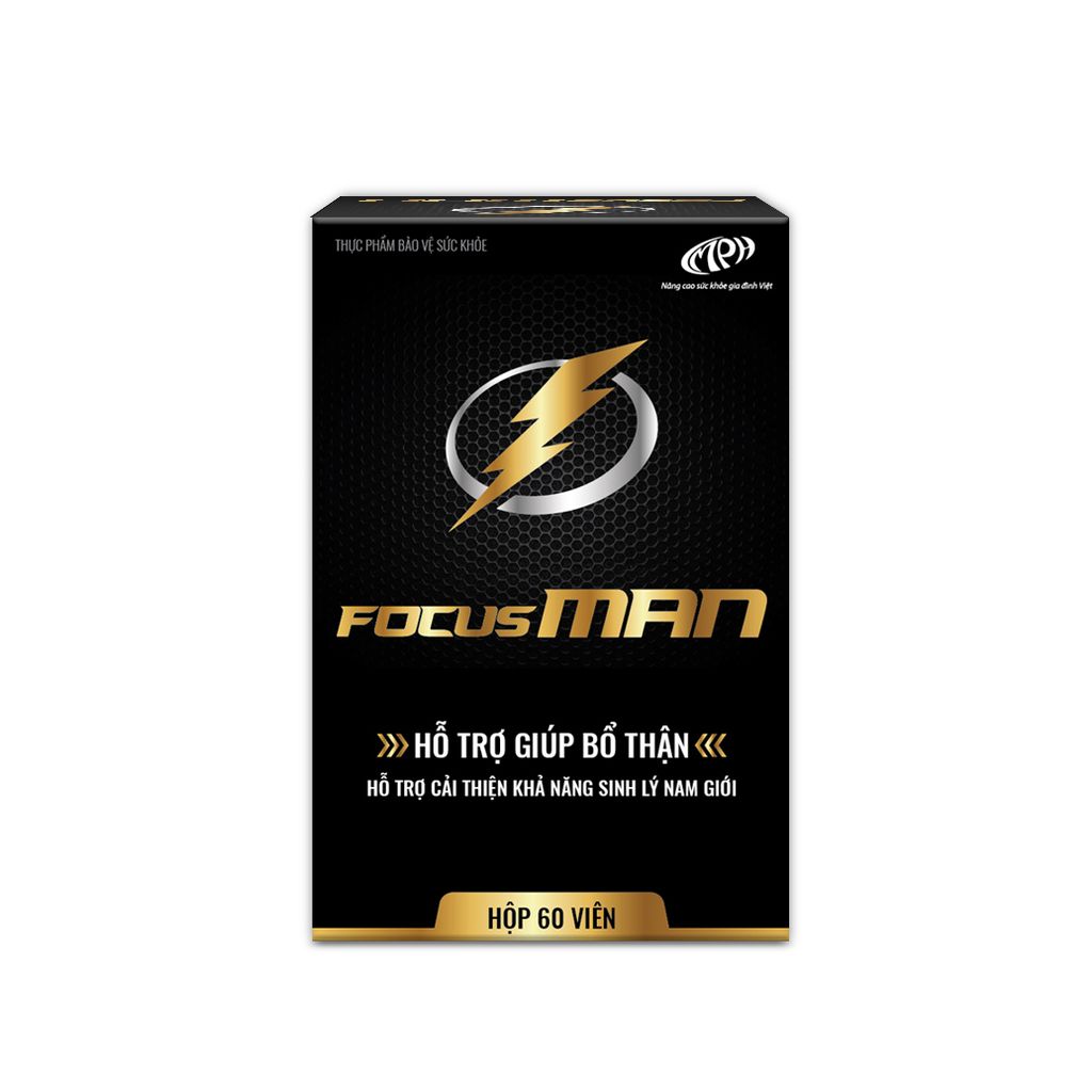 Bổ thận nam Focusman -Tăng cường sinh lý, bổ thận tráng dương - Lọ 60 viên