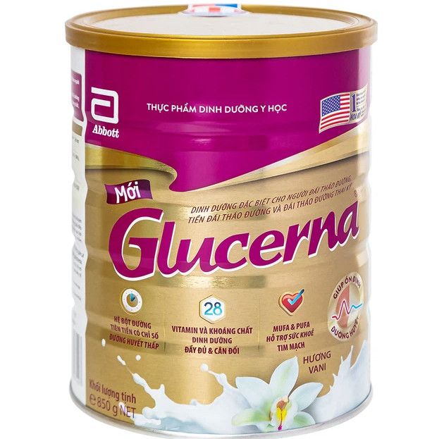 Sữa bột Abbott Glucerna bổ sung vitamin, khoáng chất cho người tiểu đường (850g)