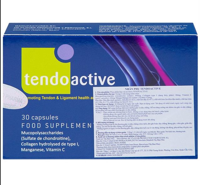 Viên uống Tendoactive Bioiberica bổ sung dưỡng chất nuôi dưỡng gân và dây chằng (30 viên)