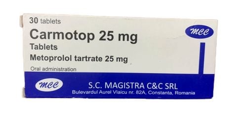 Carmotop 25 mg điều trị tăng huyết áp