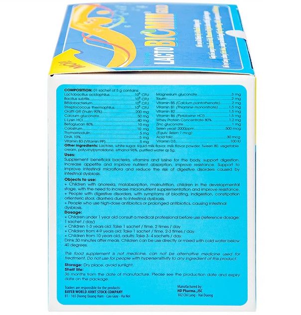 Cốm Lacto Biomin Gold hỗ trợ cải thiện hệ vi khuẩn đường ruột (20 gói)