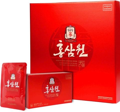 Nước Hồng Sâm Won KGC (POUNC) hồng sâm Hàn Quốc 6 năm tuổi 70ml (6 hộp bé *5 gói)
