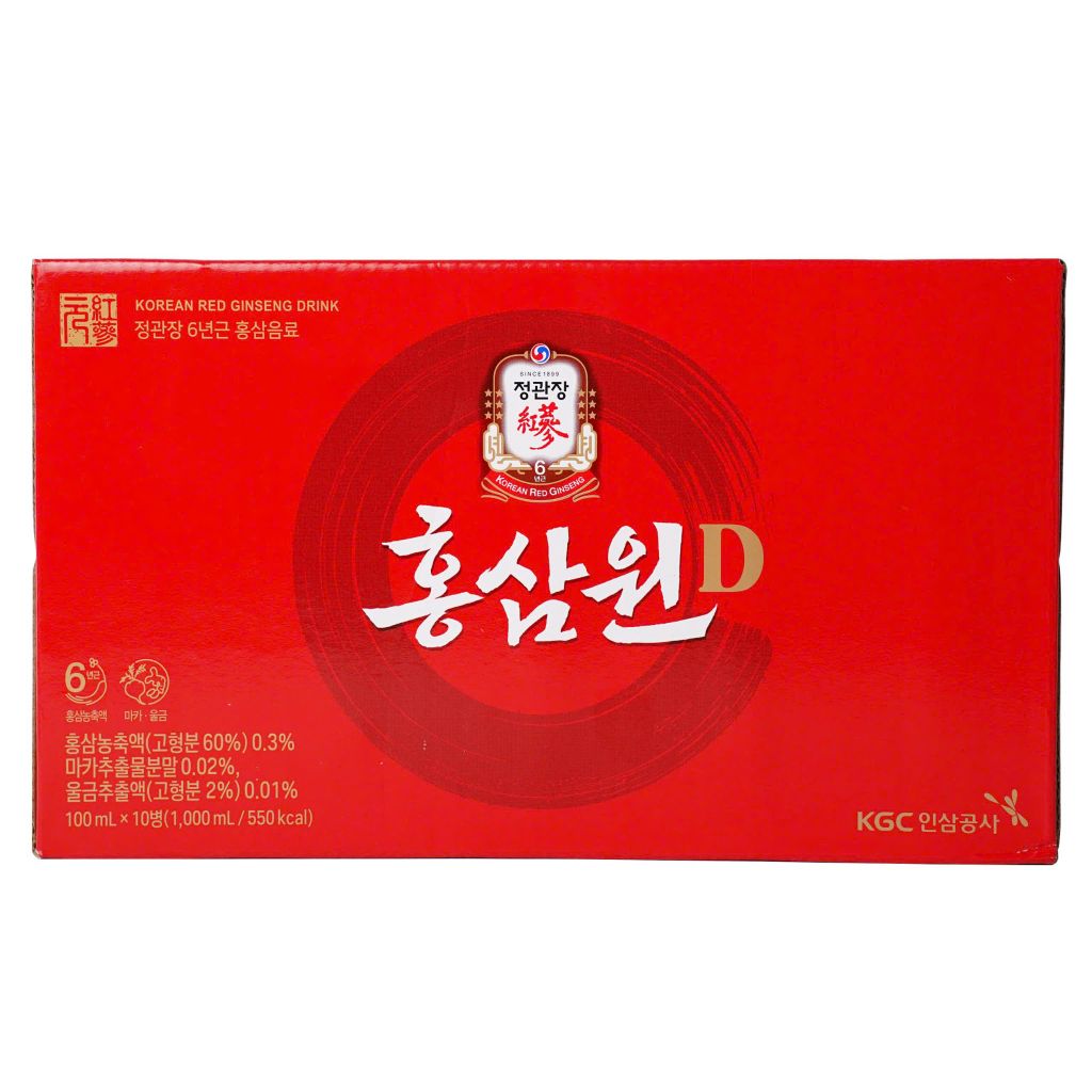 Nước hồng sâm Hàn Quốc Hồng Sâm Won D 100mL (Hộp 10 chai)