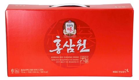 Nước Hồng Sâm Won KGC (POUNC) hồng sâm Hàn Quốc 6 năm tuổi 70ml (3 hộp bé *5 gói)