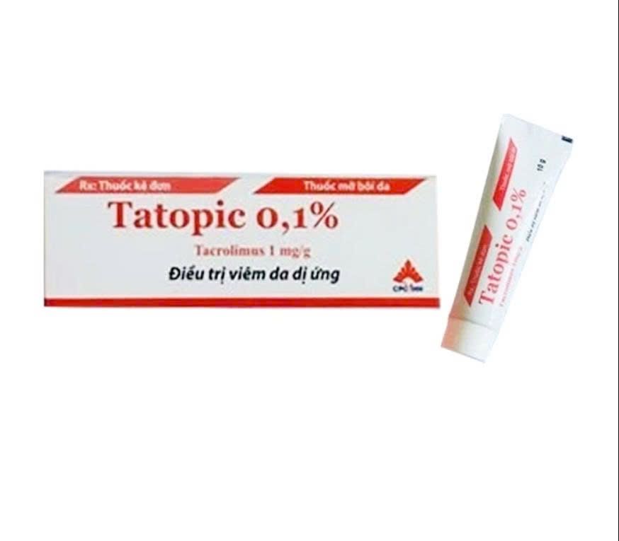 Thuốc mỡ bôi da Tatopic điều trị viêm da dị ứng.