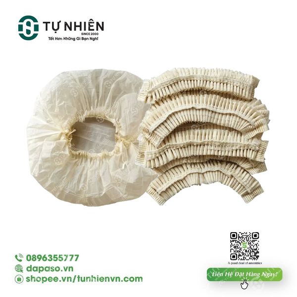 100 cái mũ trùm tóc nhựa PE