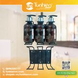 Bộ giá treo thép sơn tĩnh điện & bình xà phòng 300ml