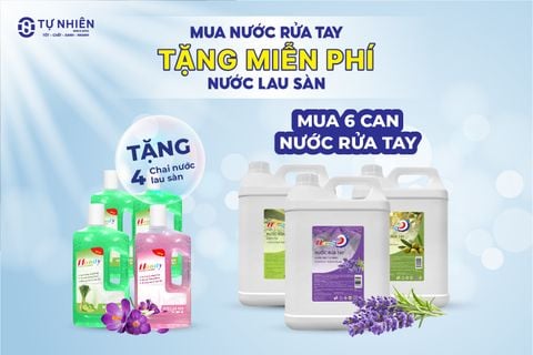 Mua 6 Can Nước Rửa Tay - Tặng 4 Chai Nước Lau Sàn Giá Trị Lớn!
