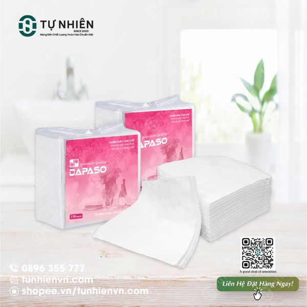 Combo 12kg khăn giấy Napkin 24*24cm - 953 tờ/kg ( Giá bao gồm VAT)
