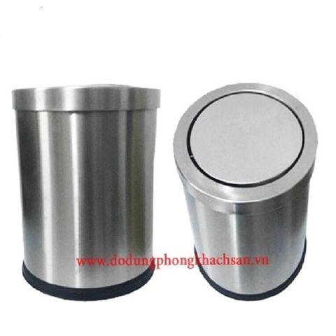 Thùng rác inox tròn nắp lật 10L G-113A