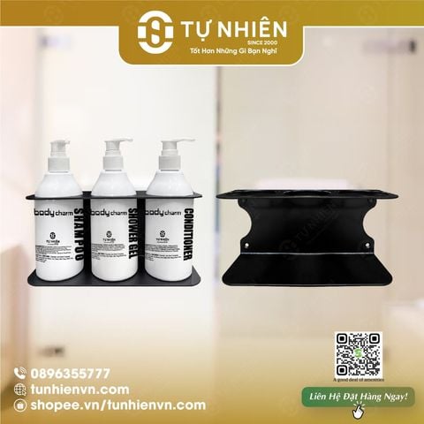 Giá treo 03 bình xà phòng thép sơn tĩnh điện