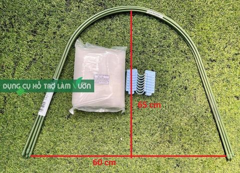  Bộ khung vòm trồng rau Daim C60cm x R65cm dài 2 met 