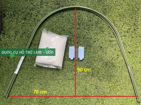  Bộ khung vòm trồng rau Daim C70cm x R90cm dài 2 met 