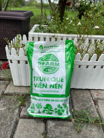 Phân trùn quế viên nén Sfarm cho cây kiểng 