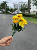  Nhánh hoa cúc vàng 30cm bằng nhựa 