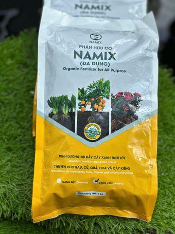  Phân hữu cơ Namix đa dụng viên nén gói 1kg 