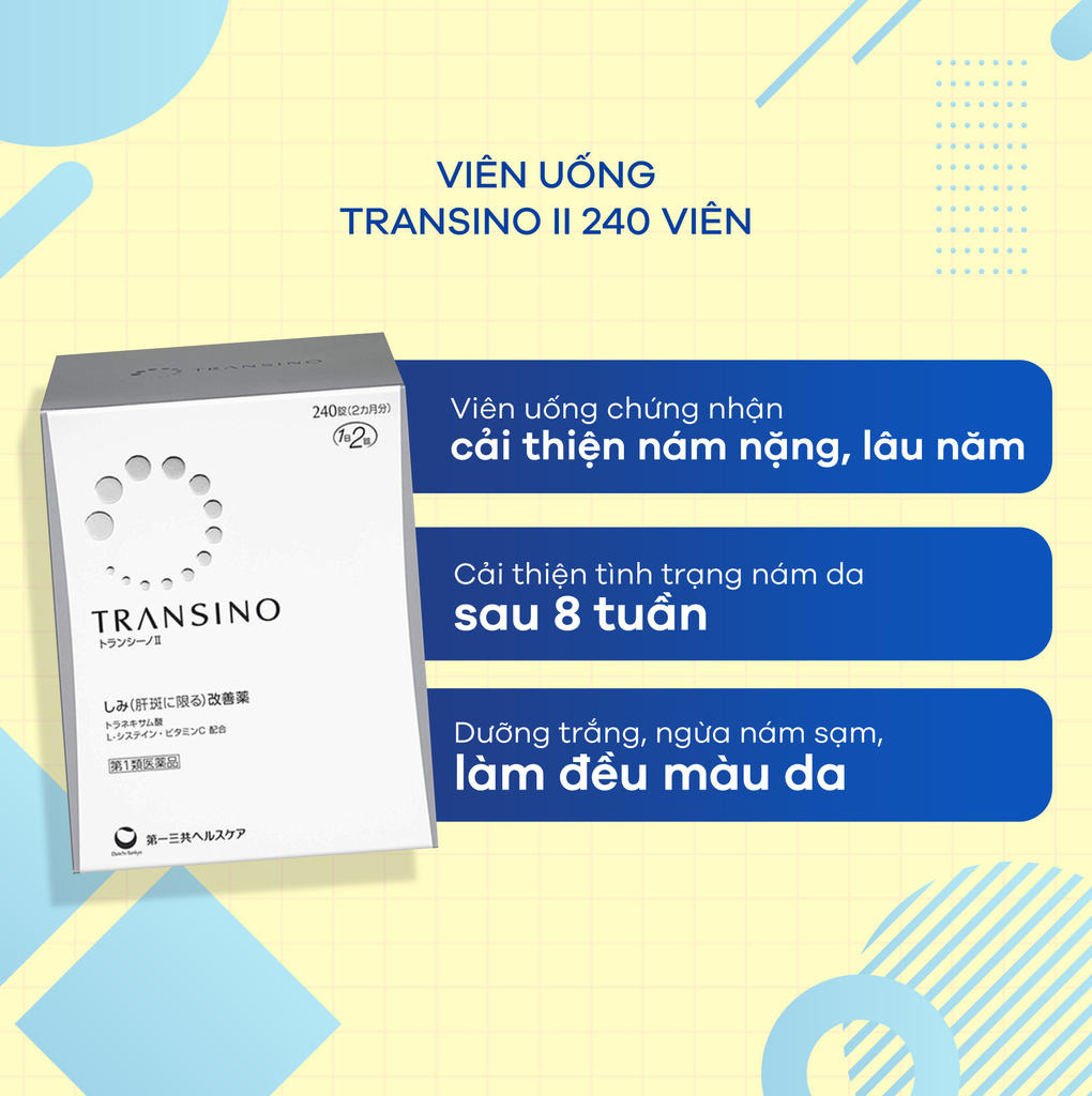 Viên uống giảm nám Transino Nhật Bản 240 viên