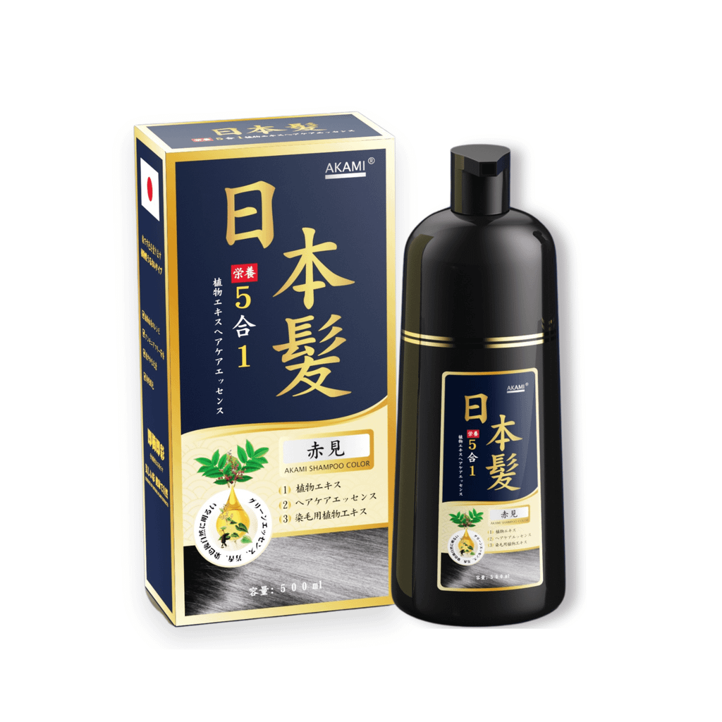 Dầu Gội Phủ Bạc 5 IN 1 Akami Nhật Bản - Phiên Bản Cao Cấp
