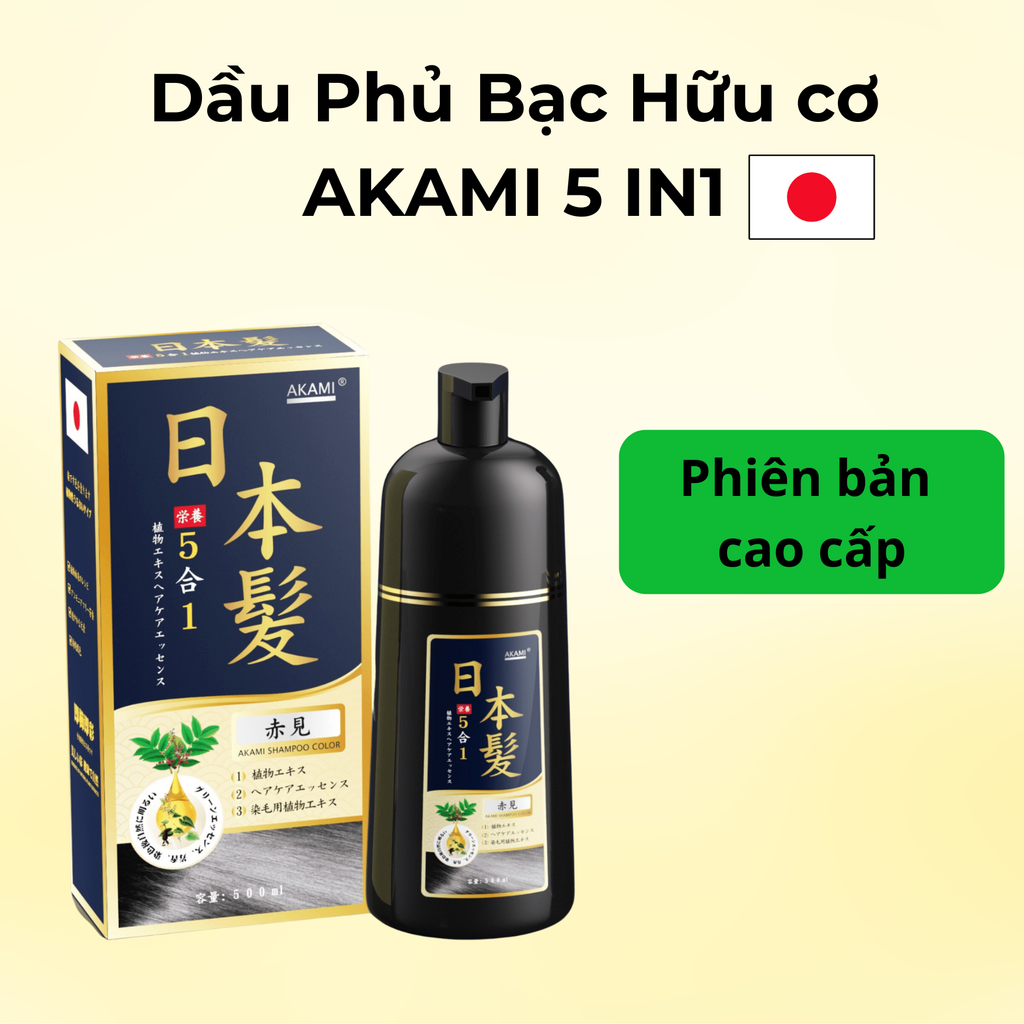 Dầu gội phủ bạc nhuộm tóc thảo dược Sin Hair Nhật Bản chai 500ml - Màu Đen