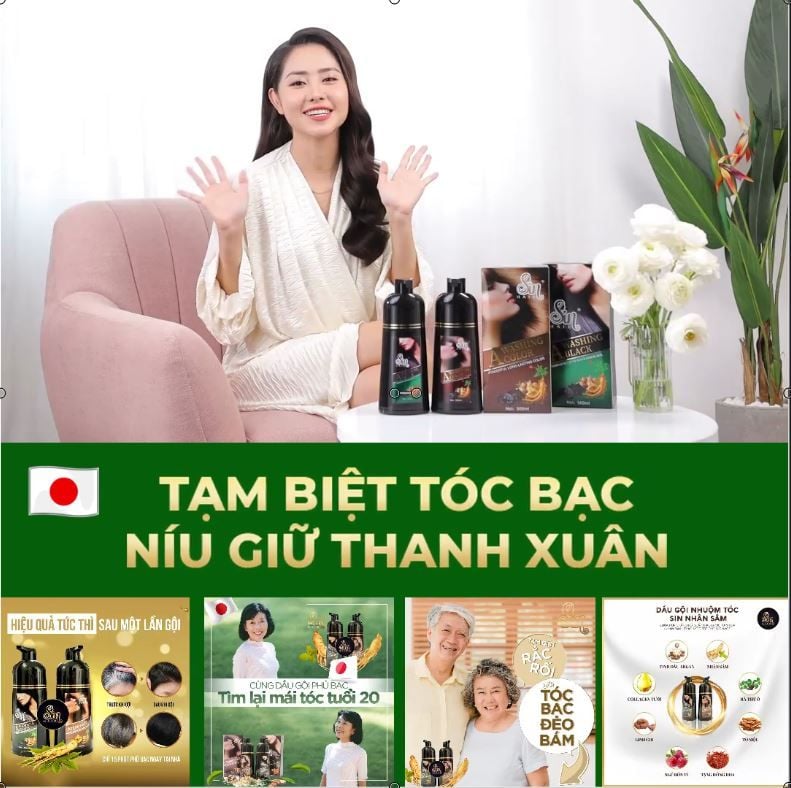 DẦU GỘI PHỦ BẠC SIN HAIR NHẬT BẢN - MÀU NÂU HẠT DẺ