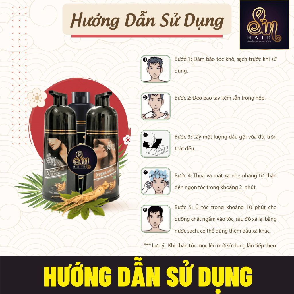 DẦU GỘI PHỦ BẠC SIN HAIR NHẬT BẢN - MÀU NÂU HẠT DẺ